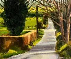 Trevor Geoghegan, Silver Road, 2014, oil on board