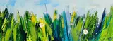 Paula McKinney, Dune Grasses, oil on board