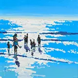 Into the Light by John Morris, oil on board, sold Feb 2024