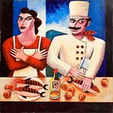 Graham Knuttel, Chop Chop, oil on canvas