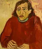 Nano Reid, Portrait of a Man, oil on board