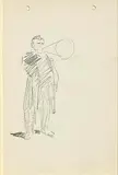 Jack Butler Yeats, The Ring Master, pencil on paper
