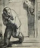 William Orpen, The Newcombes, ink and pencil on paper