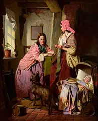 William Henry Midwood, The Young Mother, oil on canvas