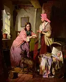 William Henry Midwood, The Young Mother, oil on canvas