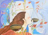 Pauline Bewick, Libra, watercolour on paper