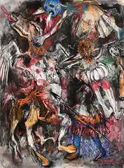 Alice Maher, Tormented Times, 1988, mixed media on paper