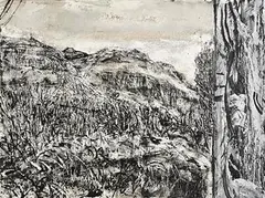 Nick Miller, Two Kings Mountain I, 2007, Chinese ink on paper