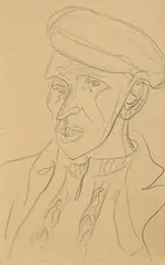 Nano Reid, Clogherhead Fisherman, pencil on paper