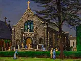 The Church of the Good Samaritans by Aloysius C. O'Kelly, oil on board, sold Jan 2024