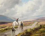 Charles McAuley, Time for a Chat, oil on canvas