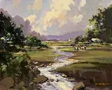 Mountain Stream, Tipperary by George K. Gillespie, oil on canvas, offered Jan 2024