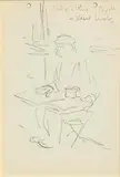 Jack Butler Yeats, The Artist, pencil on paper