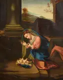 Antonio da Correggio, Adoration of the Christ Child, oil on canvas