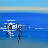 Reflections by John Morris, oil on board, sold Jan 2024