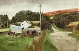 Martin Gale, Hill Farm, 2006, watercolour on paper