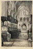 Flora Mitchell, St. Patrick's Cathedral, Dublin, 1919, Indian ink and pen on paper