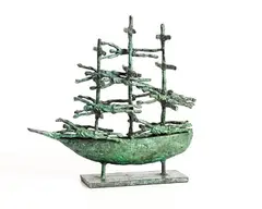 John Behan, Famine Ship, 2023, unique bronze