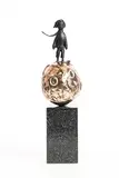 Valentin Bostan, Little Prince, 2022, bronze on a granite base numbered 4 from an edition of 9