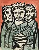 Gerard Dillon, The Three Kings, watercolour and ink on paper