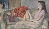 Suzy O'Mullane, Girl on Couch, 2002, oil on board