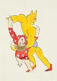 Pauline Bewick, The Tango, watercolour on paper