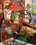 Seamus O'Colmain, Interior, oil on canvas - second image verso