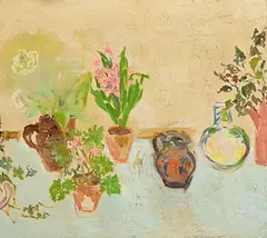 Stella Steyn, Still Life on Tabletop, oil on canvas
