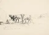 Mildred Anne Butler, All in the Village was Peace, pen and ink on paper