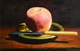 Gemma Guihan, Peach - Still Life, 2008, oil on canvas