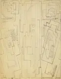 Mainie Jellett, Composition, graphite on paper