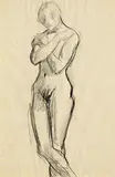 Roderic O'Conor, Female Nude, pencil on paper