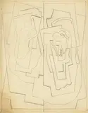 Mainie Jellett, Composition, graphite on paper