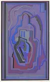 Evie Hone, Abstract Composition, pochoir handfinished in gouache