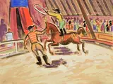Norah McGuinness, The Circus Comes to Town, gouache on paper