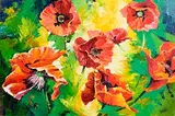Kenneth Webb, Poppies in Bloom, oil on canvas