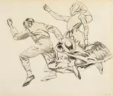 Seán Keating, Dancing, charcoal on paper