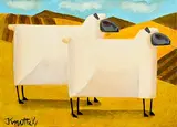 Who's Watching Ewe? by Graham Knuttel, oil on canvas, sold Nov 2023