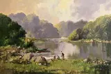Ballynahinch, Connemara, Co. Galway by George K. Gillespie, oil on canvas, sold Nov 2023