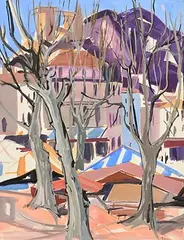 Sunday Morning by Evie Hone, gouache on paper, sold Nov 2023