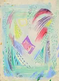 Tony O'Malley, Lanzarote, mixed media on paper (second image verso)