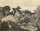 Roderic O'Conor, The Orchard, etching - perfect proof on Ivory Vellum - from an edition of 100 - produced by Galerie Proute, 1981