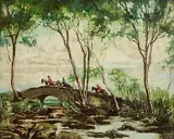 William Conor, The Hunt, oil on canvas