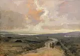 The Road to Lough Conn, Co. Mayo by James Humbert Craig, oil on board, sold Nov 2023