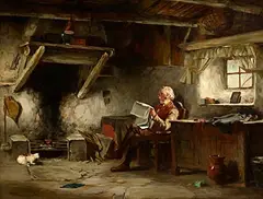John Blake McDonald, Reading the Paper, oil on canvas