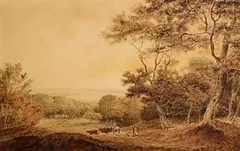 George Barret, Moving to New Pasture, 1800, watercolour on paper
