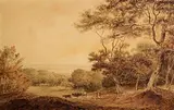 Moving to New Pasture by George Barret, 1800, watercolour on paper, offered Nov 2023