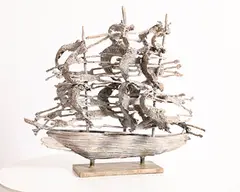 John Behan, Atlantic Famine Ship, 2013, unique bronze
