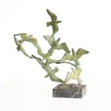 John Behan, Flight of the Birds, unique bronze on a stone base