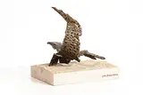 John Behan, The Bird, unique bronze on a marble base